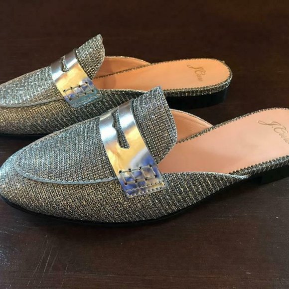 NEW In Box J.Crew $168 Academy Penny-Loafer Mules J8984 - Picture 1 of 6